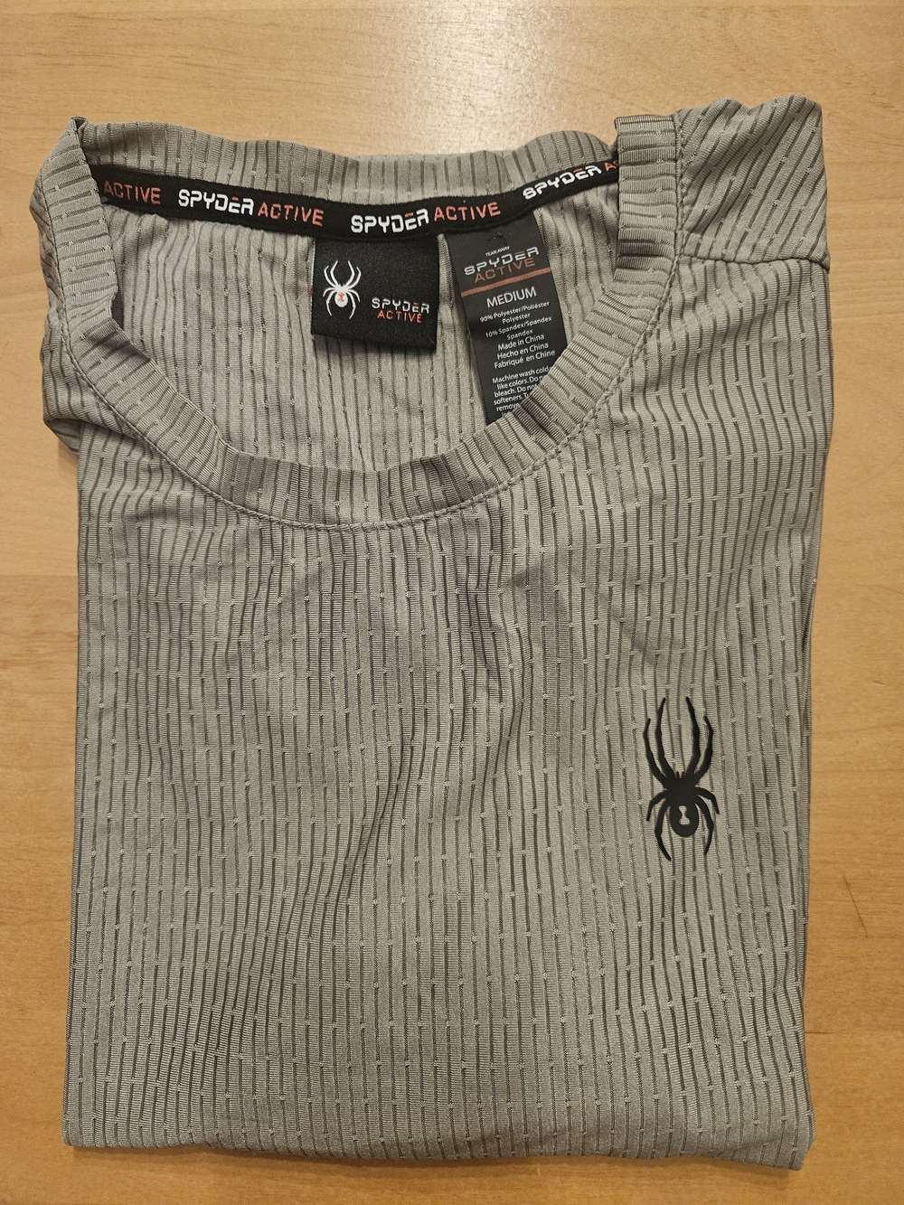 Spyder Men’s Light Gray Short-Sleeve Active Tee